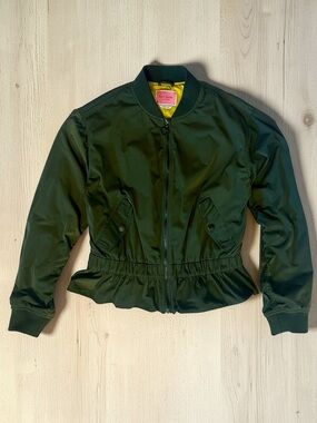 Kate Spade Green Bomber Jacket Size S